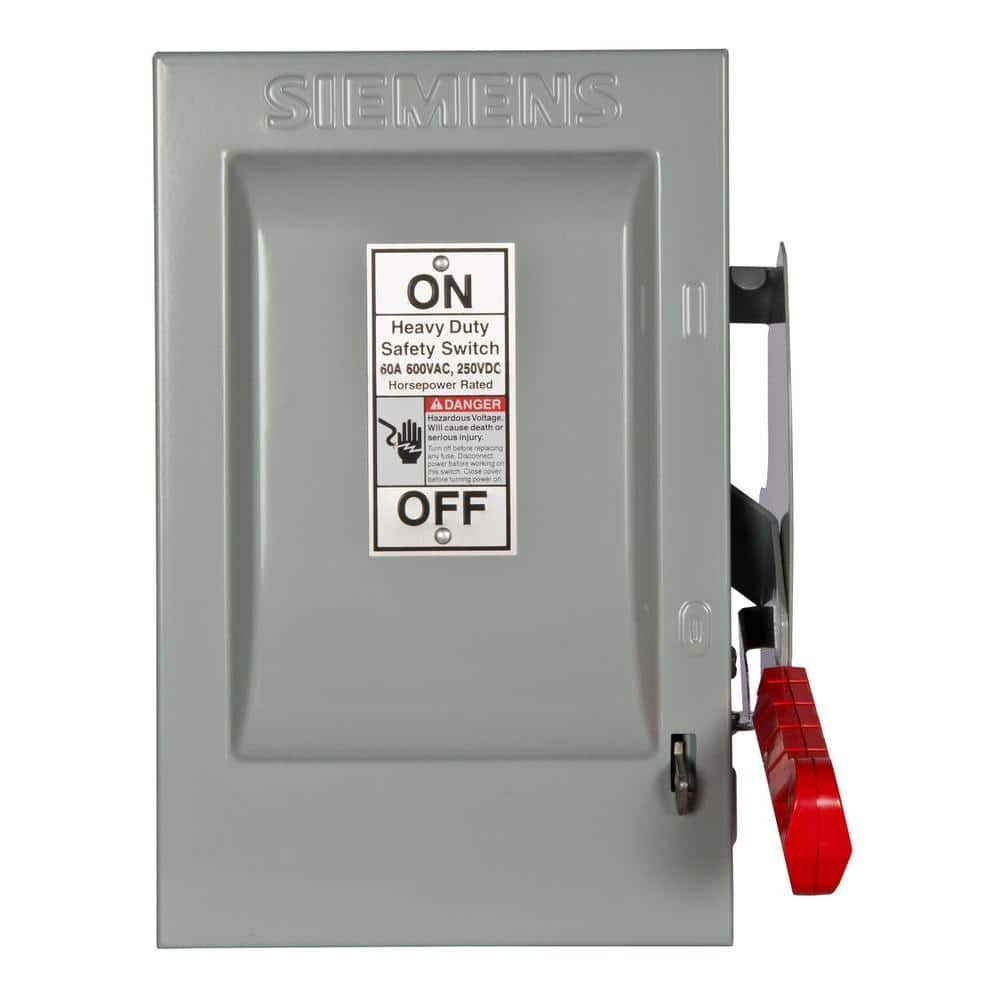 Heavy Duty 60 Amp 600-Volt 3-Pole Indoor Non-Fusible Compact Safety Switch price history on PriceWatchPro