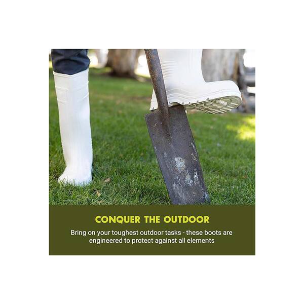 Men's Size 6 White Economy Jumbo Shrimp Steel Toe PVC Boot 70665