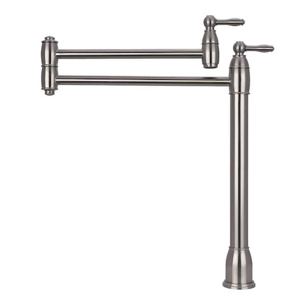 Akicon Deck Mounted Pot Filler in Brushed Nickel