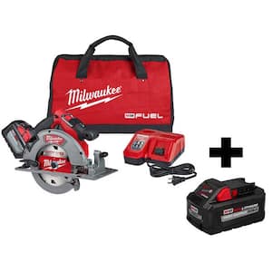 M18 FUEL 18-Volt Lithium-Ion Brushless 7-1/4 in. Cordless Circular Saw Kit with Free M18 HIGH OUTPUT XC 8.0Ah Battery