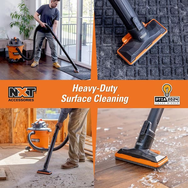 2-1/2 in. NXT Max Utility Nozzle Shoe Kit Attachments with Hard, Soft and Rubber Bristles for RIDGID NXT Wet Dry Vacs