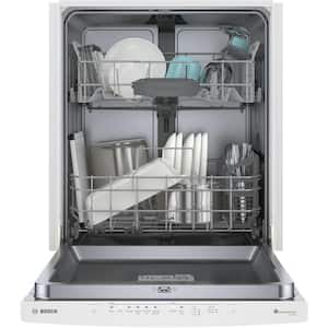 300 Series 24 in. White Top Control Tall Tub Dishwasher with Stainless Steel Tub and 3rd Rack, 46 dBA