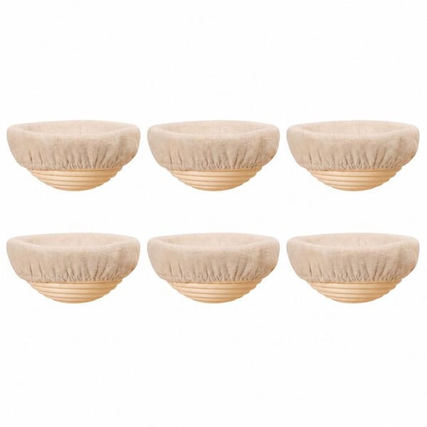 6-Set 5 in. Small Banneton Basket Proofing Baskets for Sourdough Bread Baking, Sourdough Bread Baking Supplies