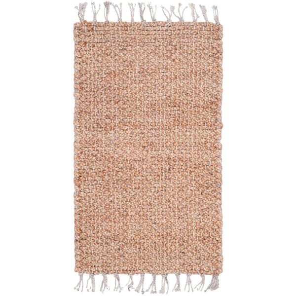 SAFAVIEH Natural Fiber Beige Doormat 2 ft. x 4 ft. Solid Area Rug