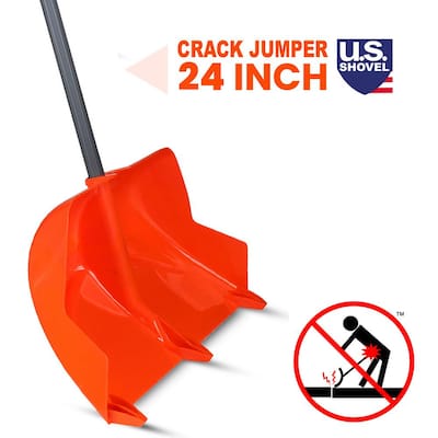 MBI 48 in. Fiberglass Handle Steel Ice Scraper Snow Shovel - Made In USA  MBIIS - The Home Depot