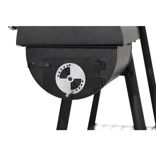 PHI VILLA Heavy-duty Outdoor Barrel Charcoal Grill in Black THD-E02GR005 -  The Home Depot