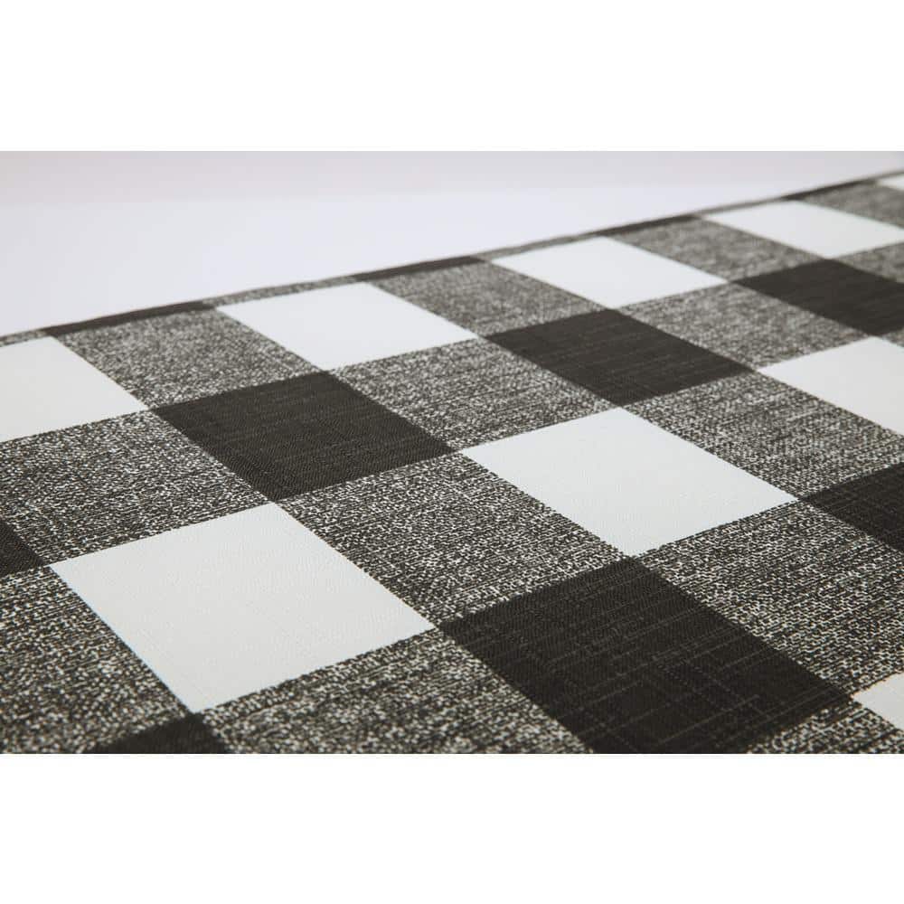 Modern Farmhouse Black and White Buffalo Check Patio Chair Cushion
