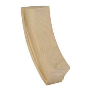 Stair Parts 7212 Unfinished Wood Poplar 60° Up-Easing Handrail Fitting