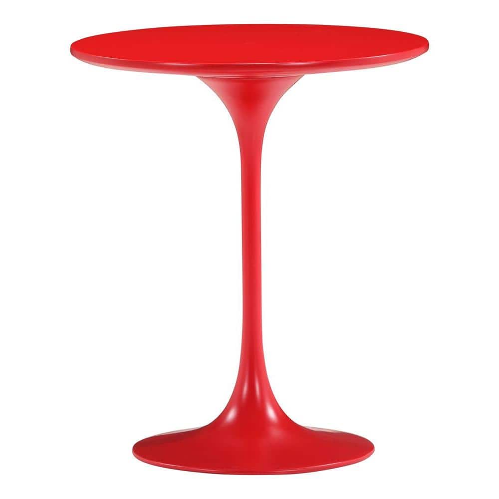 ZUO Wilco Side Table Red 401143 The Home Depot