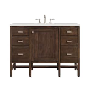 Addison 48.0 in. W x 23.5 in. D x 35.5 in. H Single Vanity Mid-Century Acacia and Lime Delight Quartz Top