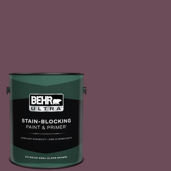 BEHR ULTRA 1 gal. #PPU1-20 Spiced Plum Semi-Gloss Enamel Exterior Paint & Primer