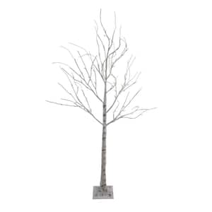 6 ft. Lighted Christmas White Birch Twig Tree Outdoor Decoration - Warm White LED Lights