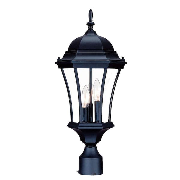 Acclaim Lighting Brynmawr 3-Light Matte Black Outdoor Post-Mount Light  Fixture 5027BK - The Home Depot