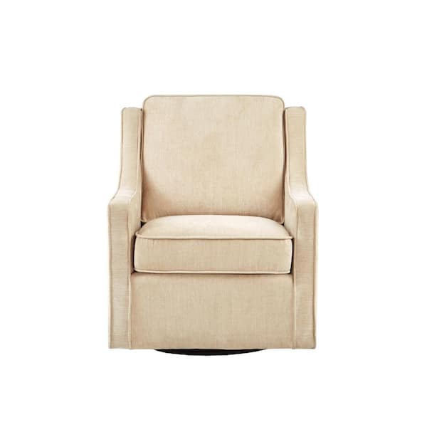 Lois Cream Chenille Swivel Chair