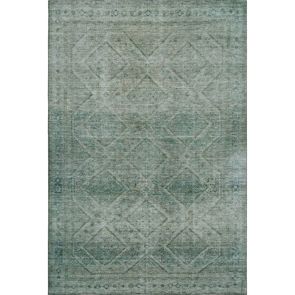 Mayfield Premium Machine Washable Abstract AMF2060 Teal 5 ft. x 7 ft. 6 in. Area Rug price history on PriceWatchPro