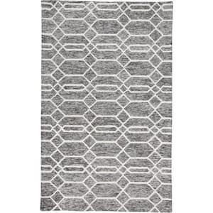 Gray and Ivory Geometric 8 ft. x 10 ft. Area Rug
