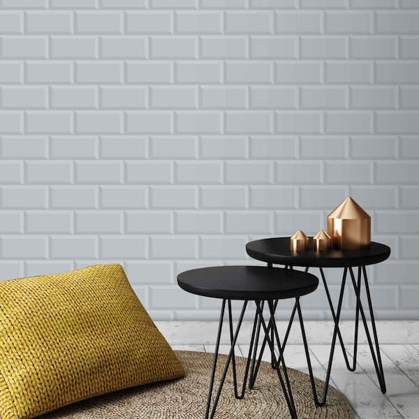 Parisio Grey Vinyl Strippable Roll  Covers 56 sq. ft.