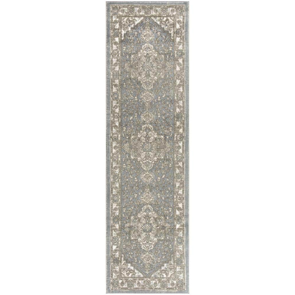 Concerto Blue 2 ft. x 6 ft. Center medallion Transitional Runner Area Rug price history on PriceWatchPro