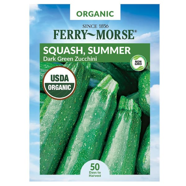 Ferry-Morse Organic Squash Dark Green Zucchini Fruit Seed