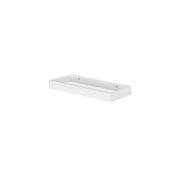 Dolle LOGGIA 15.7 in. x 5.9 in. x 1.6 in. White MDF Decorative Wall Shelf with Brackets