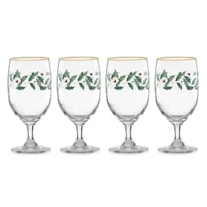 Holiday 14 oz. Stemmed Clear Glass Drinking Glass