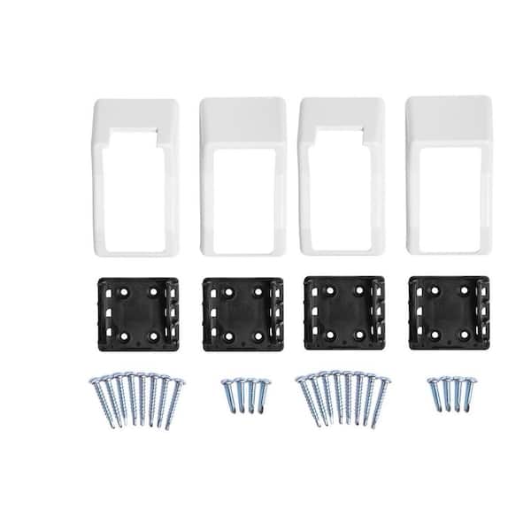 Walton White Stair Railing Bracket Kit (4-Piece)