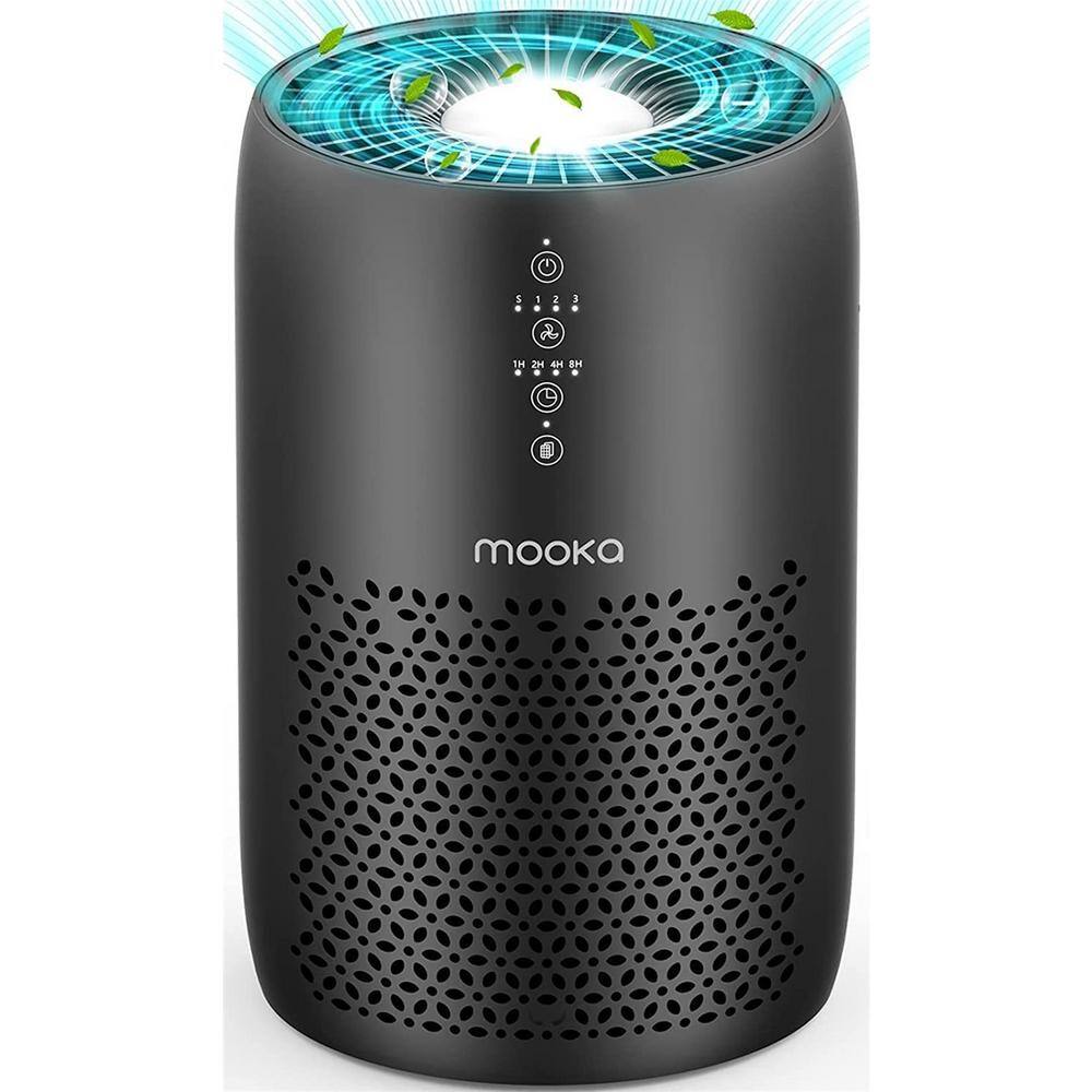 Aoibox HEPAType Tabletop Air Purifier for Home in Black HDDB1016 The