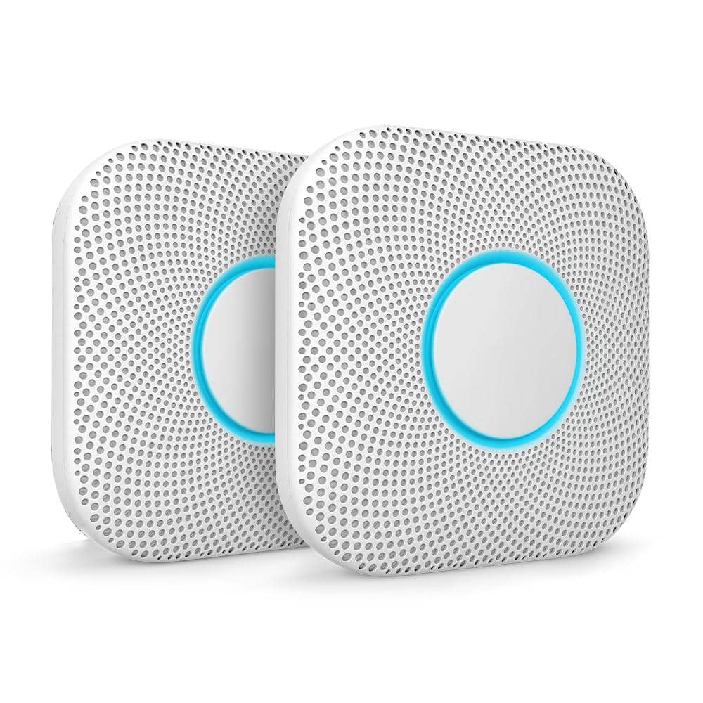Google Nest Protect - Smoke Alarm and Carbon Monoxide Detector - Battery Operated - 2 Pack -  VBT2T2XX16-B
