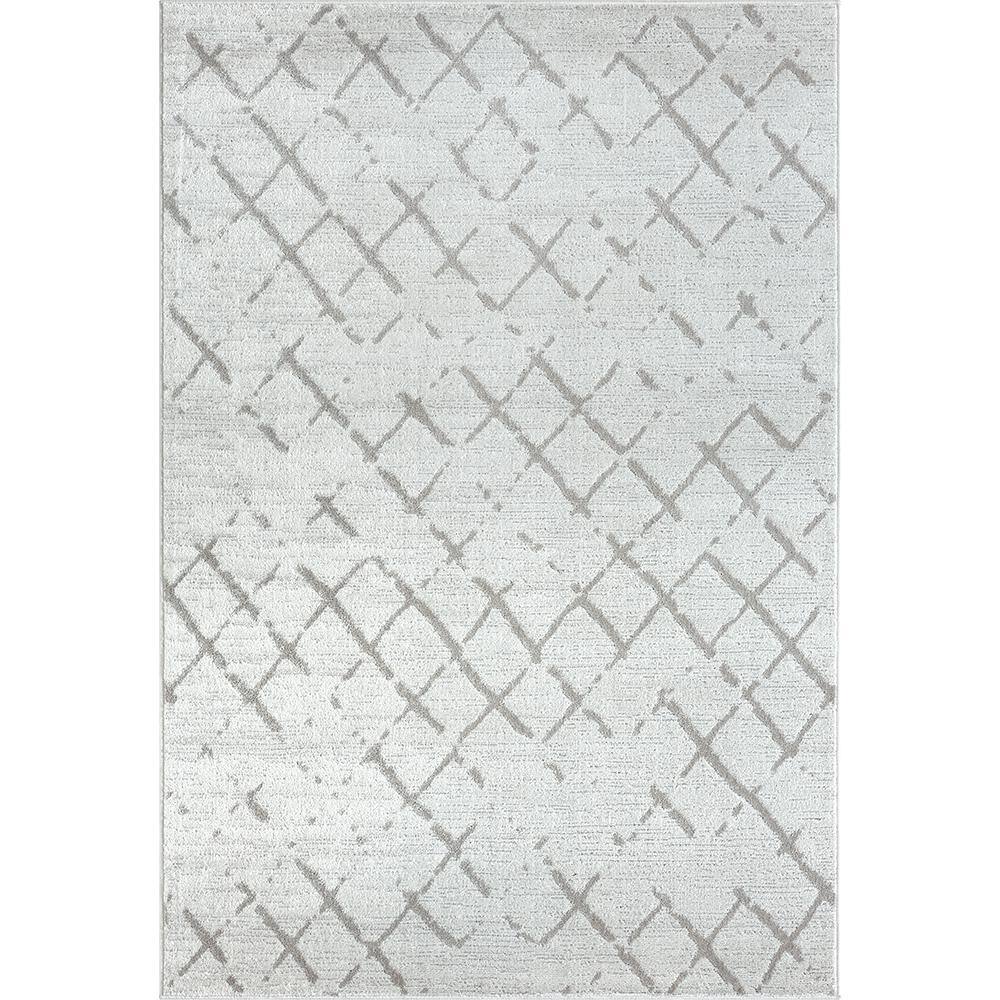 LR Home Cana Cream/Gray 5x7 ft. Geometric Modern/Contemporary Synthetic