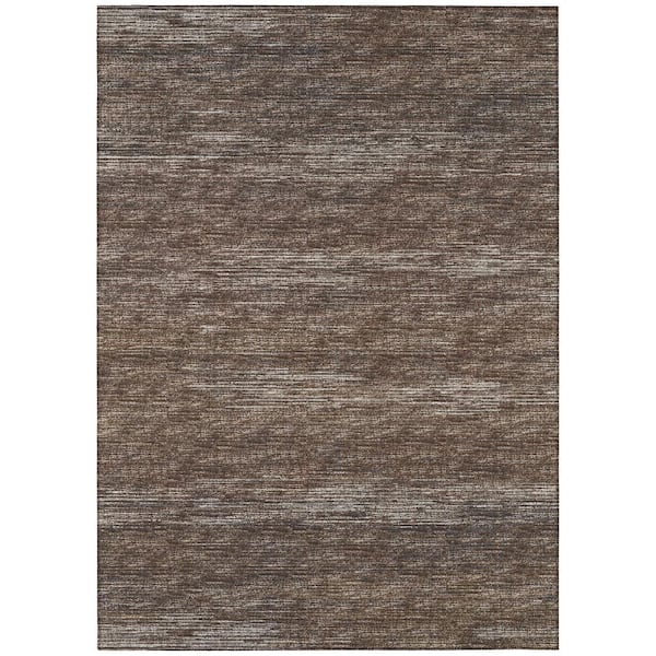 Marston Brown 3 ft. x 5 ft. Geometric Indoor/Outdoor Area Rug