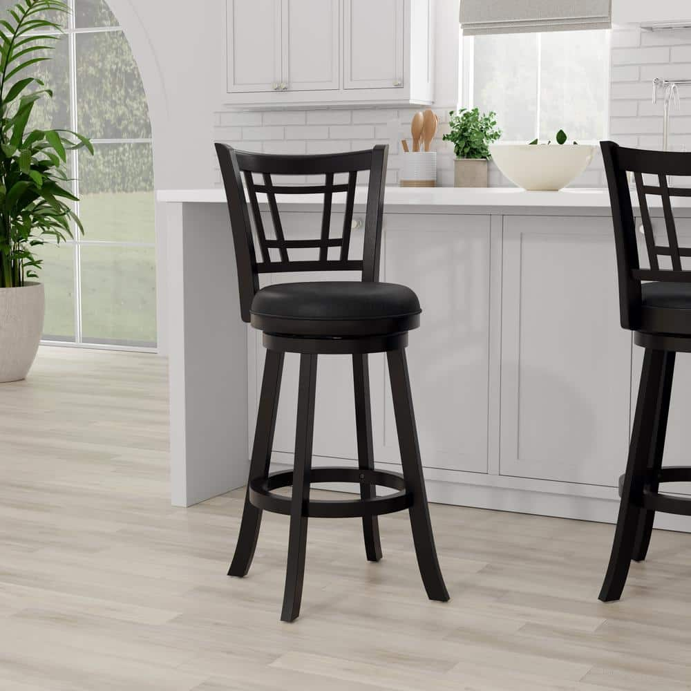 Hillsdale Furniture Fairfox Black Swivel Bar Stool 4650-831 - The Home ...