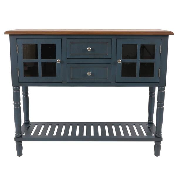 Decor Therapy Antique Navy Wood Top, How To Decorate Antique Dining Room Buffet