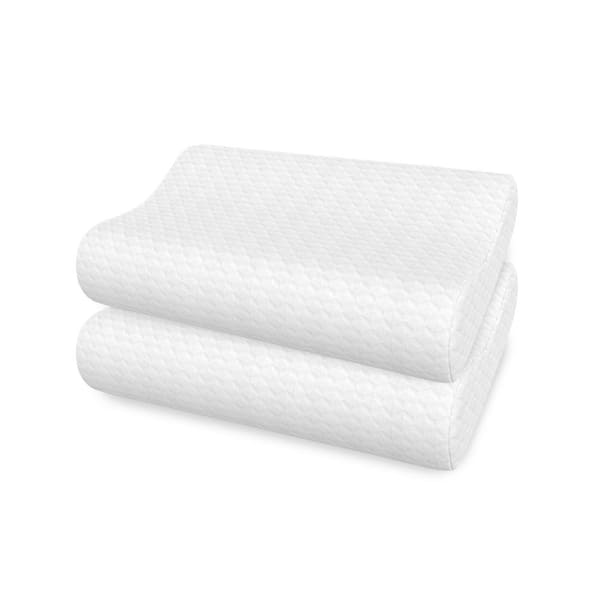 BODIPEDIC Classics Gel Support Memory Foam Standard Contour Bed Pillow (Set of 2)