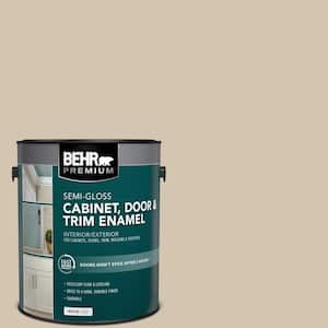 1 gal. #N300-3 Casual Khaki Semi-Gloss Enamel Interior/Exterior Cabinet, Door & Trim Paint