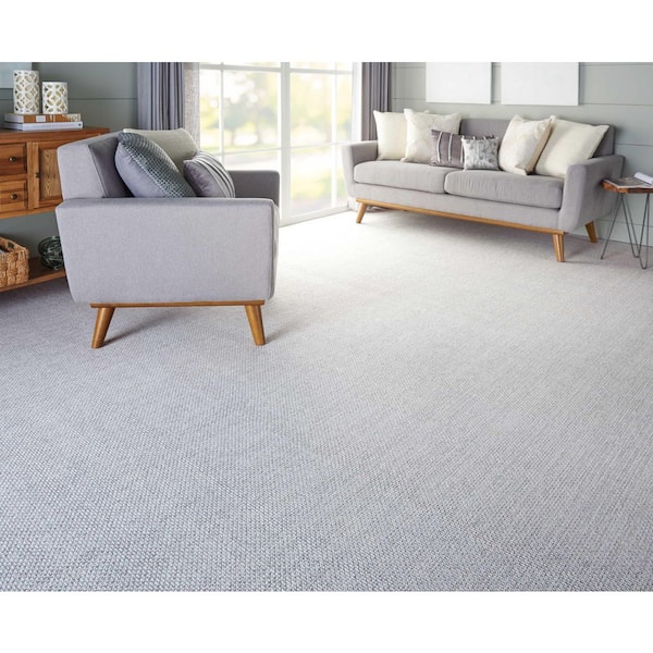 White Noise Platinum Custom Area Rug with Pad