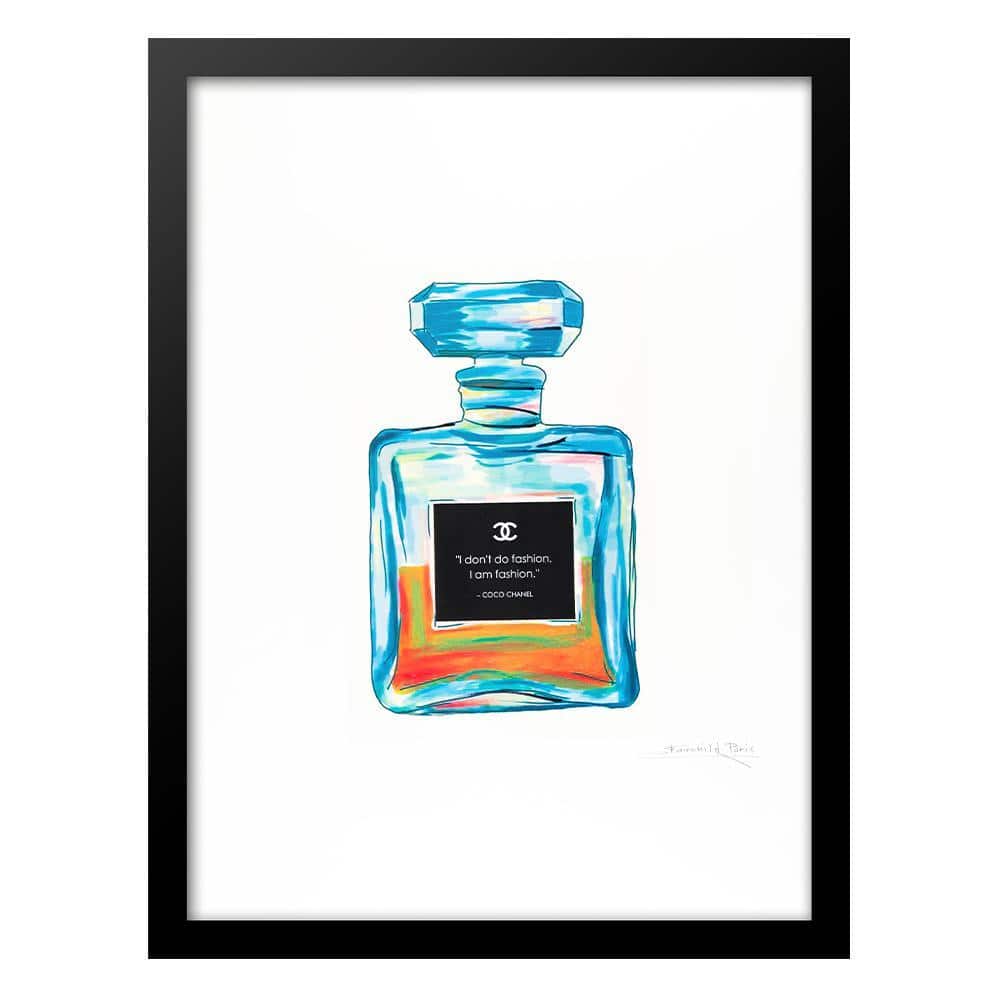 I am Fashion Glam Perfume Bottle by Fairchild Paris Framed Graphic Print Abstract Poster Art Print 18 in. x 14 in. price history on PriceWatchPro