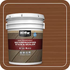5 gal. #ST-135 Sable Semi-Transparent Waterproofing Exterior Wood Stain and Sealer