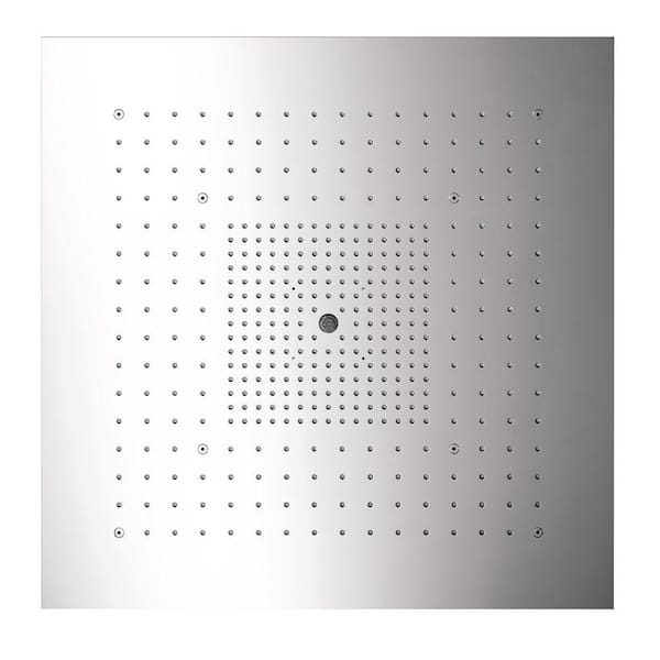 Hansgrohe 3-Spray 28.4 in. Single Ceiling Mount Fixed Rain Shower Head in Polished Stainless Steel