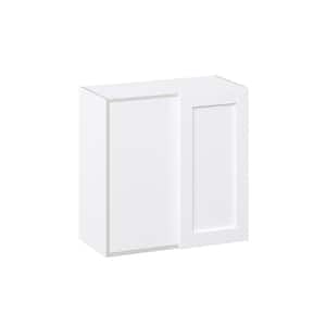 Mancos Bright White Shaker Assembled Wall Assembled Blindcorner Kitchen Cabinet (30 in. W X 30 in. H X 14 in. D)
