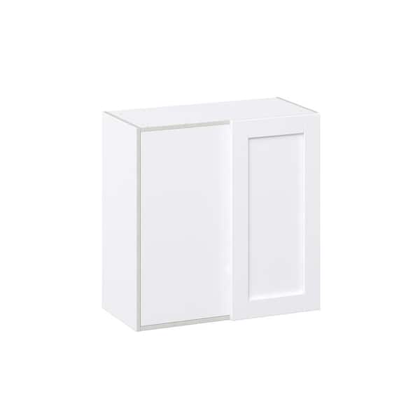 Milton 30 in. W x 30 in. H x 14 in. D Assembled Wall Blind Corner Right Kitchen Cabinet in Bright White