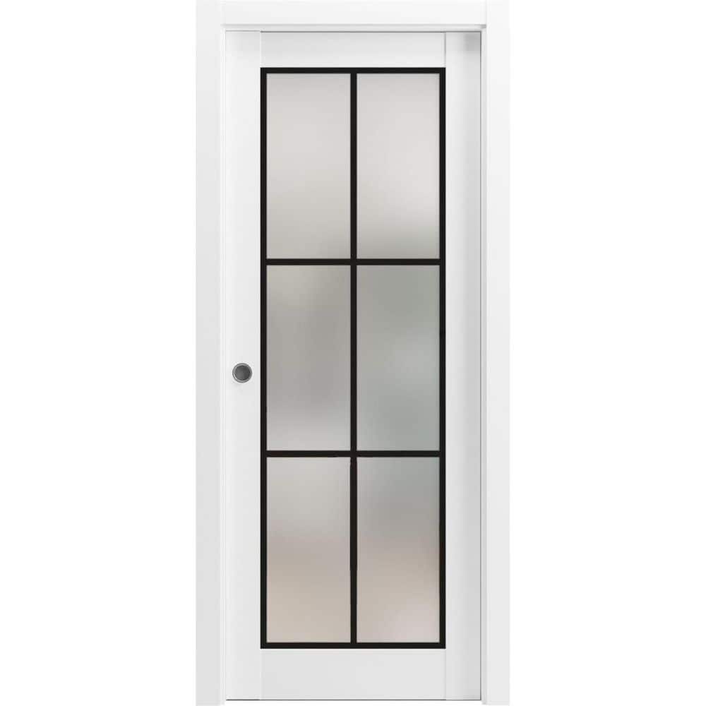 42 in. x 96 in. 1 Panel White Finished Solid Wood Sliding Door with Hardware price history on PriceWatchPro