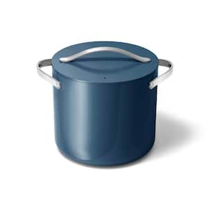 Cookware+ 12 qt. Navy Ceramic Nonstick Stock Pot with Lid