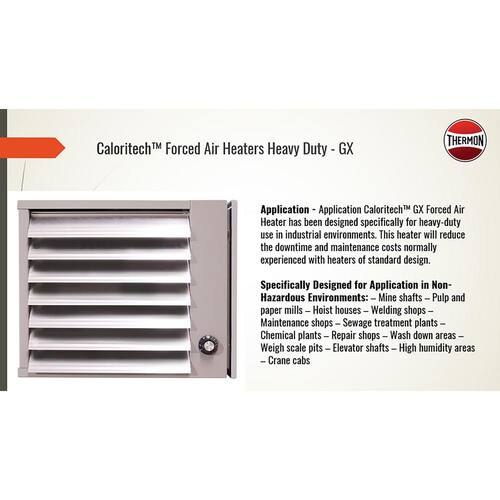 GX Series Heavy-Duty Electric Forced Air Space Heater c/w