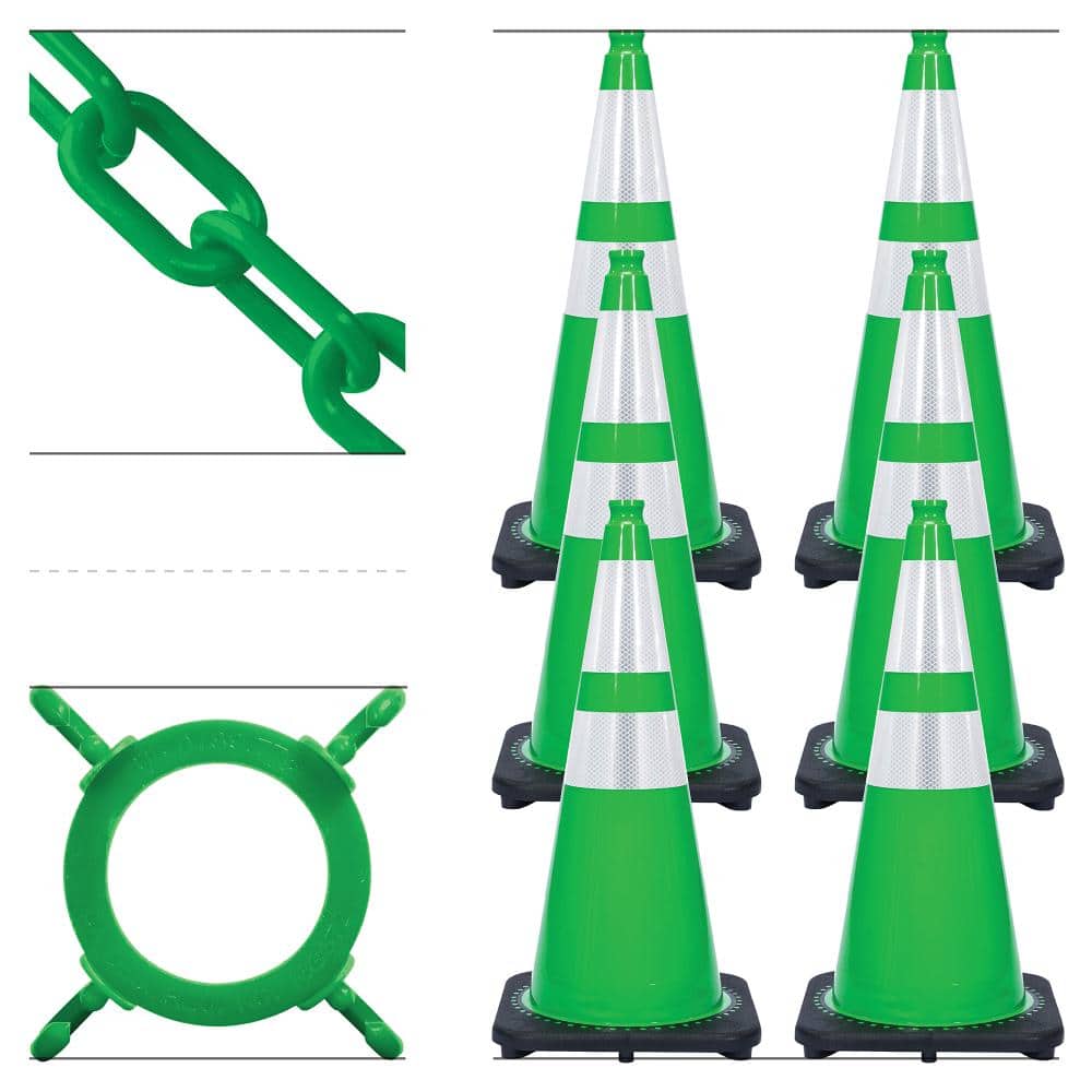 "28"" Green Reflective Traffic Cone and Chain Kit" price history on PriceWatchPro