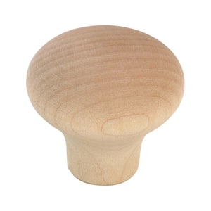 Bourgogne Collection 1-1/4 in. (32 mm) Unfinished Maple Eclectic Cabinet Knob