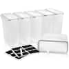 Cereal Containers Storage Set, Basic, Clear, 6-Piece