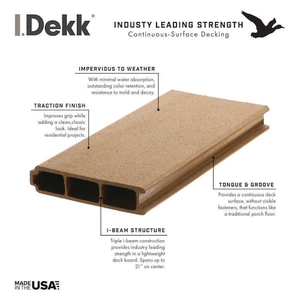 DuxxBak I.Dekk 1 in. x 6 in. x 20 ft. Cedar Tongue and Groove Edge