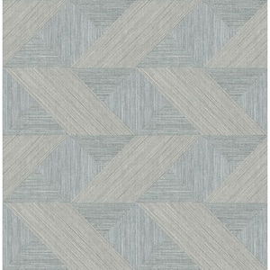 Presley Slate Tessellation Textured Non-pasted Paper Wallpaper