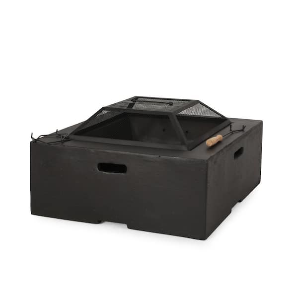 ToolCat 29 in. Square MGO Portable Wood Burning Fire Pits in Dark Grey
