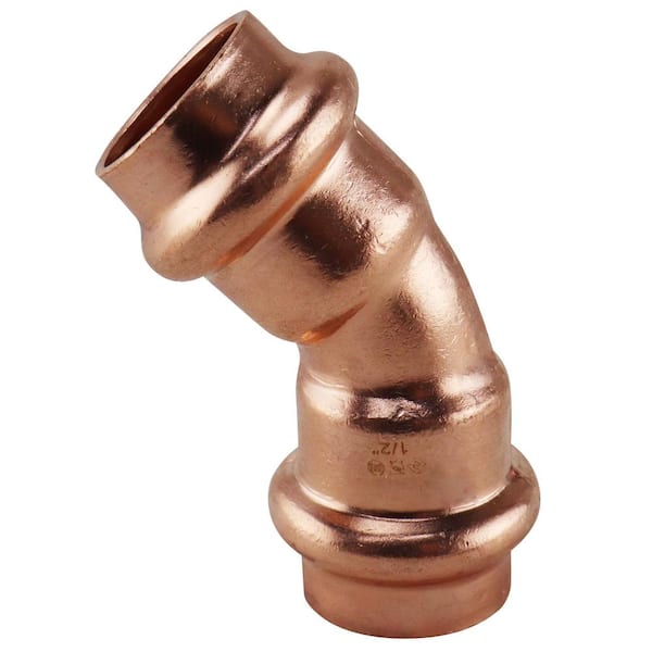 Apollo 1/2 in. x 1/2 in. Copper 45-degree Press x Press Elbow Fitting